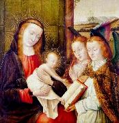 Madonna and Child with two angels Jan provoost